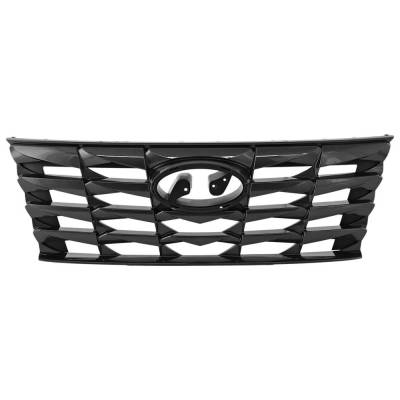 New Painted Gray Grille Assembly Compatible With Hyundai Tucson Blue Hybrid 4 Cyl 1.6L Tucson Sel