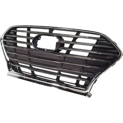 Rareelectrical - New Chrome Shell Grille Assembly Compatible With Hyundai Sonata Plug-In Hybrid Ultimate 4 Cyl 2.0L - Image 2