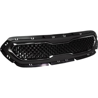 Rareelectrical - New Painted Black Grille Assembly Compatible With Kia Niro Fe 4 Cyl 1.6L Niro S Touring 4 Cyl 1.6L - Image 3