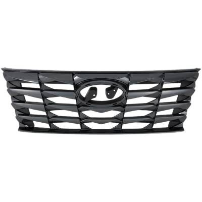 Rareelectrical - New Painted Gray Grille Assembly Compatible With Hyundai Tucson Preferred 4 Cyl 2.5L Tucson Sel - Image 2