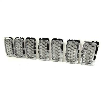 Rareelectrical - New Chrome Grille Assembly Compatible With Jeep Grand Cherokee Overland 6 Cyl 3.0L Grand Cherokee - Image 3