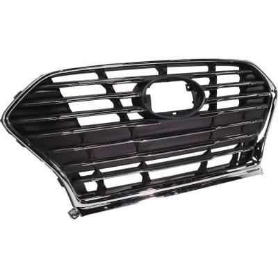 Rareelectrical - New Chrome Shell Grille Assembly Compatible With Hyundai Sonata 2.0T Sport 4 Cyl 2.0L Sonata Sel 4 - Image 3