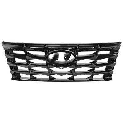 New Smoke Black Grille Assembly Compatible With Hyundai Tucson Limited Hybrid 4 Cyl 1.6L Tucson