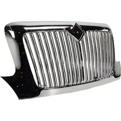 Rareelectrical - New Vertical Bar Grille Assembly Compatible With International 4400 Base 6 Cyl 8.7L 4100 Base 8 Cyl - Image 2
