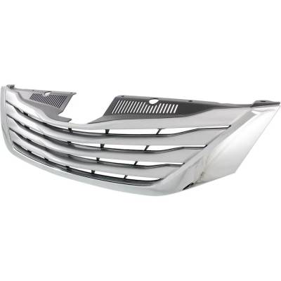Rareelectrical - New Chrome Shell Grille Assembly Compatible With Toyota Sienna Limited 6 Cyl 3.5L Sienna Xle 6 Cyl - Image 2