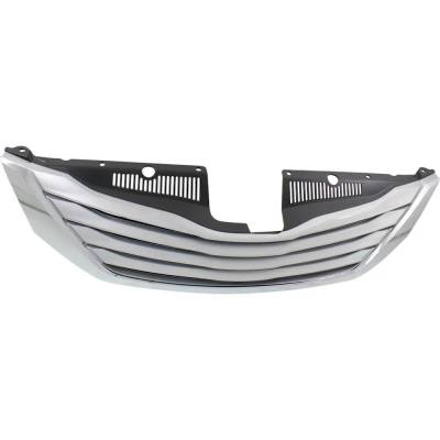 Rareelectrical - New Chrome Shell Grille Assembly Compatible With Toyota Sienna Limited 6 Cyl 3.5L Sienna Xle 6 Cyl - Image 4