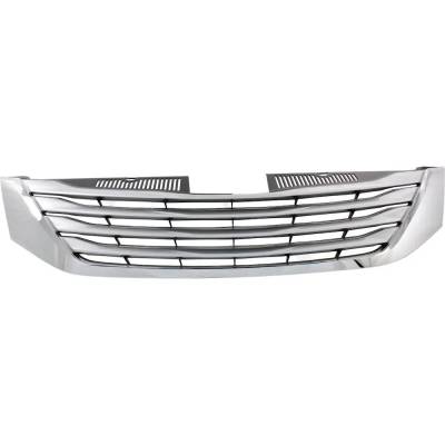New Chrome Shell Grille Assembly Compatible With Toyota Sienna Xle 6 Cyl 3.5L Sienna Limited 6 Cyl