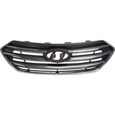 New Painted Gray Grille Assembly Compatible With Hyundai Santa Fe Sport 2.0T Ultimate 4 Cyl 2.0L