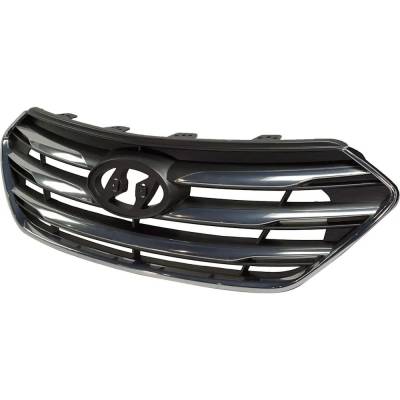 Rareelectrical - New Painted Gray Grille Assembly Compatible With Hyundai Santa Fe Sport 2.0T Ultimate 4 Cyl 2.0L - Image 4