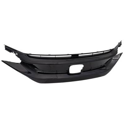 Rareelectrical - New Painted Black Grille Assembly Compatible With Honda Civic Sport Touring 4 Cyl 1.5L Civic Ex 4 - Image 3