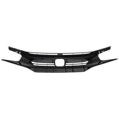 Rareelectrical - New Painted Black Grille Assembly Compatible With Honda Civic Sport Touring 4 Cyl 1.5L Civic Ex 4 - Image 5