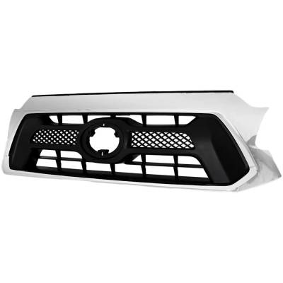 Rareelectrical - New Chrome Shell Grille Assembly Compatible With Toyota Tacoma Base 4 Cyl 2.7L Tacoma X-Runner 6 Cyl - Image 3