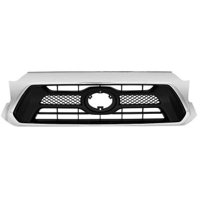 Rareelectrical - New Chrome Shell Grille Assembly Compatible With Toyota Tacoma Pre Runner 6 Cyl 4.0L Tacoma X-Runner - Image 2