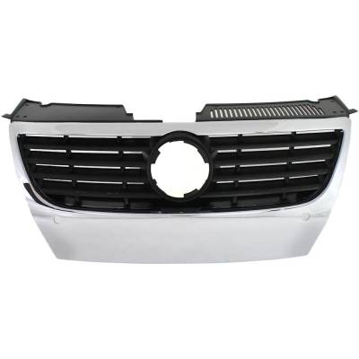 New Chrome Shell Grille Assembly Compatible With Volkswagen Passat Trendline 4 Cyl 2.0L Passat