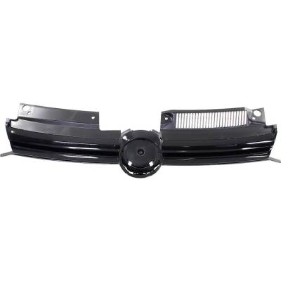New Textured Black Grille Assembly Compatible With Volkswagen Golf Base 5 Cyl 2.5L Golf Gti 4 Cyl