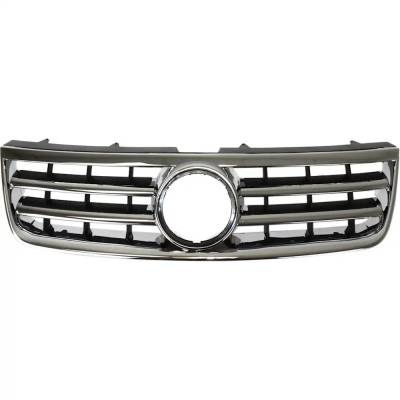 New Chrome Shell Grille Assembly Compatible With Volkswagen Touareg V6 6 Cyl 3.2L Touareg Tdi 10 Cyl