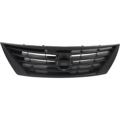 New Textured Gray Grille Assembly Compatible With Nissan Versa 1.6 S 4 Cyl 1.6L Versa 1.6 S Plus 4