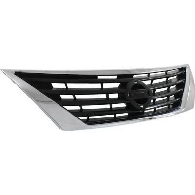 Rareelectrical - New Textured Gray Grille Assembly Compatible With Nissan Versa 1.6 S Plus 4 Cyl 1.6L Versa 1.6 Sv 4 - Image 3