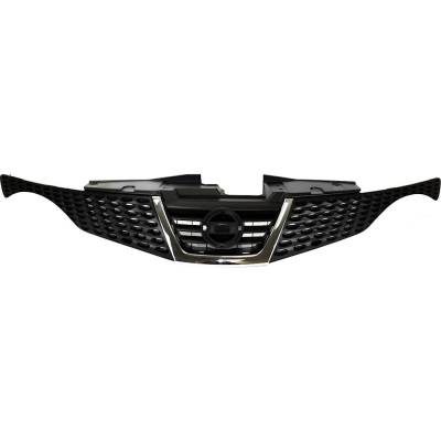 New Painted Black Grille Assembly Compatible With Nissan Juke Sl 4 Cyl 1.6L Juke S 4 Cyl 1.6L Juke