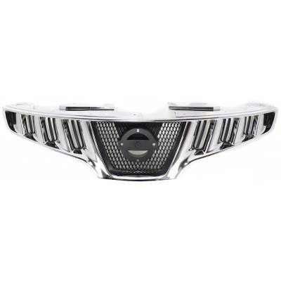 New Chrome Shell Grille Assembly Compatible With Nissan Murano S 6 Cyl 3.5L Murano Sl 6 Cyl 3.5L