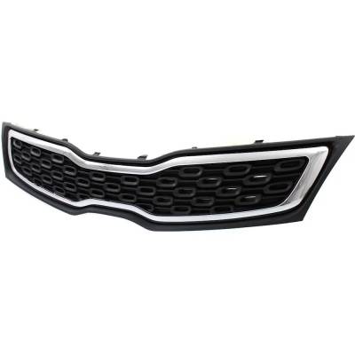 Rareelectrical - New Black Grille Assembly Compatible With Kia Rio Sx 4 Cyl 1.6L Rio Lx+ 4 Cyl 1.6L Rio Lx 4 Cyl 1.6L - Image 2