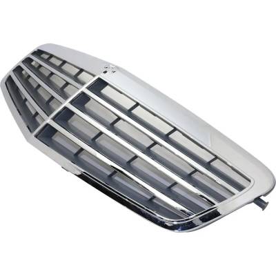 Rareelectrical - New Chrome Insert Grille Assembly Compatible With Mercedes Benz E550 4Matic 8 Cyl 5.5L E400 Hybrid 6 - Image 2
