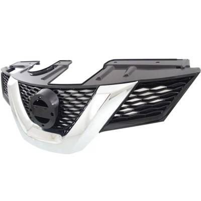 Rareelectrical - New Painted Black Grille Assembly Compatible With Nissan Rogue S 4 Cyl 2.5L Rogue Sv 4 Cyl 2.5L - Image 2
