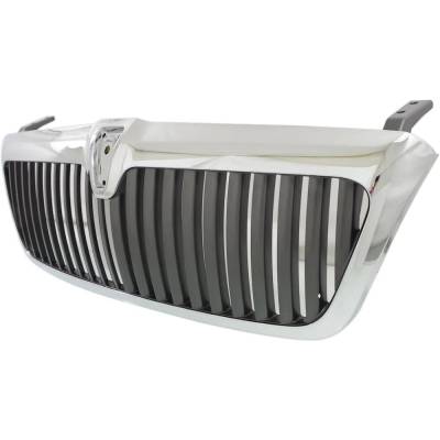 Rareelectrical - New Chrome Shell Grille Assembly Compatible With Lincoln Navigator Base 8 Cyl 5.4L Navigator Luxury - Image 2