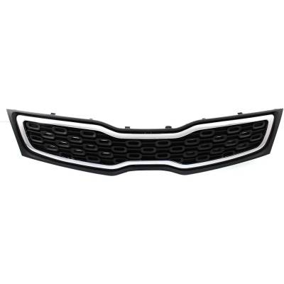 New Black Grille Assembly Compatible With Kia Rio Ex 4 Cyl 1.6L Rio Sx 4 Cyl 1.6L Rio Lx+ 4 Cyl 1.6L