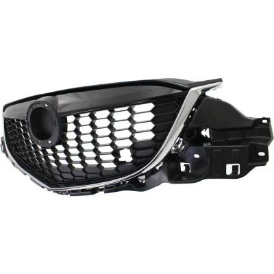 Rareelectrical - New Painted Black Grille Assembly Compatible With Mazda Cx-5 Touring 4 Cyl 2.5L 2014 Production Date - Image 2