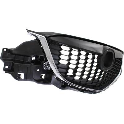 Rareelectrical - New Painted Black Grille Assembly Compatible With Mazda Cx-5 Grand Touring 4 Cyl 2.5L 2014 - Image 3