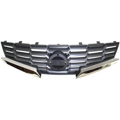 New Painted Black Grille Assembly Compatible With Nissan Altima Se 6 Cyl 3.5L Altima S 6 Cyl 3.5L