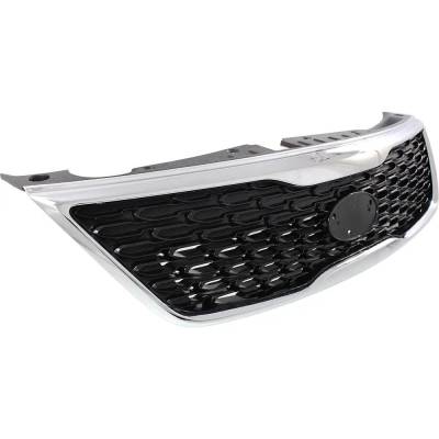 Rareelectrical - New Painted Black Grille Assembly Compatible With Kia Sorento Lx 4 Cyl 2.4L Sorento Limited 6 Cyl - Image 3