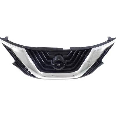 Rareelectrical - New Chrome Shell Grille Assembly Compatible With Nissan Murano Sv 6 Cyl 3.5L Murano S 6 Cyl 3.5L - Image 4