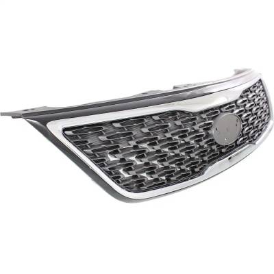 Rareelectrical - New Painted Silver Grille Assembly Compatible With Kia Sorento Lx 4 Cyl 2.4L Sorento Limited 6 Cyl - Image 3