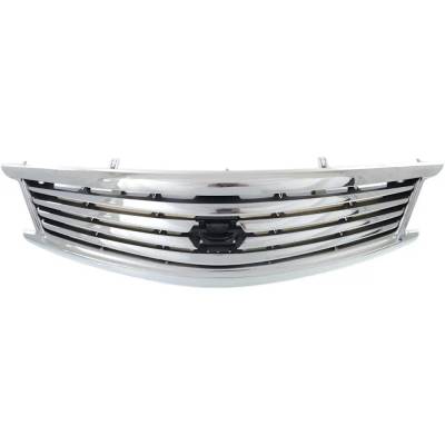 New Upper Grille Assembly Compatible With Infiniti G37 Base 6 Cyl 3.7L G37 X Sport 6 Cyl 3.7L G25
