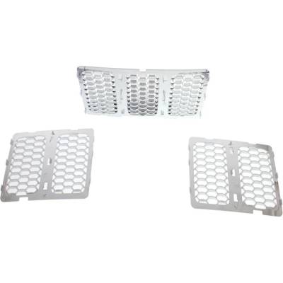Rareelectrical - New Grille Assembly Compatible With Jeep Grand Cherokee Summit 6 Cyl 3.0L Grand Cherokee Srt 8 Cyl - Image 4