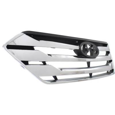 Rareelectrical - New Chrome Shell Grille Assembly Compatible With Hyundai Santa Fe Sport Base 4 Cyl 2.4L Santa Fe - Image 3