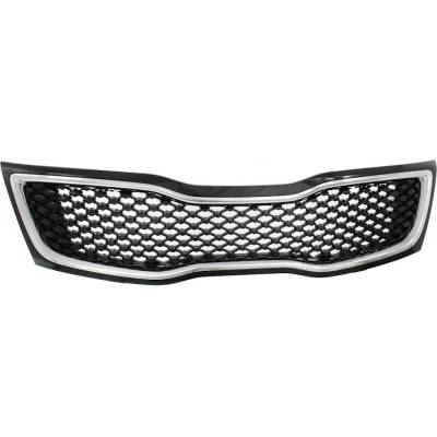 New Black Grille Assembly Compatible With Kia Optima Ex Luxury 4 Cyl 2.4L Optima Sx Turbo 4 Cyl 2.0L