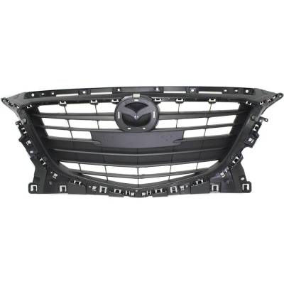 New Textured Black Grille Assembly Compatible With Mazda 3 G 4 Cyl 2.0L 3 I Sv 4 Cyl 2.0L 3 S