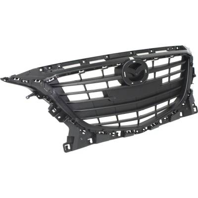 Rareelectrical - New Textured Black Grille Assembly Compatible With Mazda 3 Gt 4 Cyl 2.5L 3 Gx 4 Cyl 2.0L 3 S Touring - Image 3