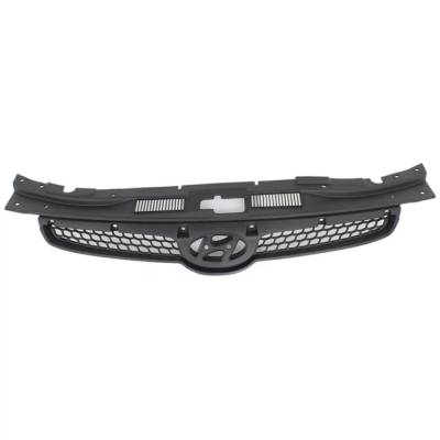 New Painted Black Grille Assembly Compatible With Hyundai Elantra Touring Gl 4 Cyl 2.0L Elantra