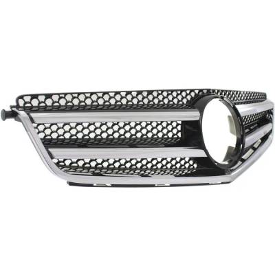 Rareelectrical - New Chrome Shell Grille Assembly Compatible With Mercedes Benz C300 Sport 6 Cyl 3.0L C63 Amg Base 8 - Image 3