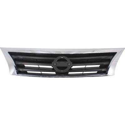 New Chrome Shell Grille Assembly Compatible With Nissan Altima S 4 Cyl 2.5L Altima Base 4 Cyl 2.5L