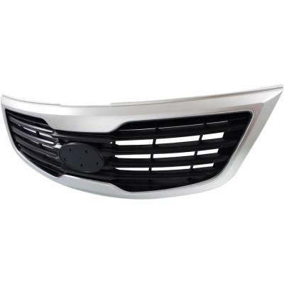 Rareelectrical - New Silver Shell Grille Assembly Compatible With Kia Sportage Lx 4 Cyl 2.4L Sportage Base 4 Cyl 2.4L - Image 2