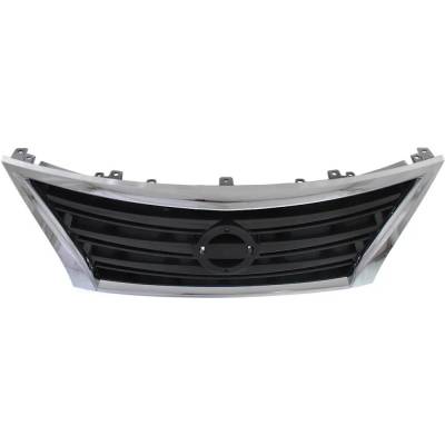 Rareelectrical - Chrome Shell Grille Assembly Compatible With Nissan Sentra Sr 4 Cyl 1.8L 2013-2015 By Ni1200253 - Image 4