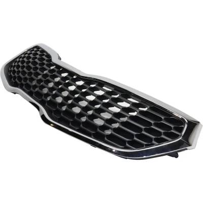 Rareelectrical - New Chrome Shell Grille Assembly Compatible With Kia Forte Lx 4 Cyl 1.8L Forte Sx 4 Cyl 2.0L Forte - Image 2