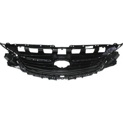 Rareelectrical - New Textured Gray Grille Assembly Compatible With Mazda 6 Sport 4 Cyl 2.5L 6 Gs 4 Cyl 2.5L 6 Gt 4 - Image 4