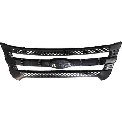Rareelectrical - New Painted Black Grille Assembly Compatible With Ford Police Interceptor Utility Base 6 Cyl 3.7L - Image 5