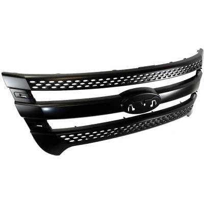 Rareelectrical - New Painted Black Grille Assembly Compatible With Ford Explorer Base 4 Cyl 2.0L Explorer Xlt 6 Cyl - Image 3
